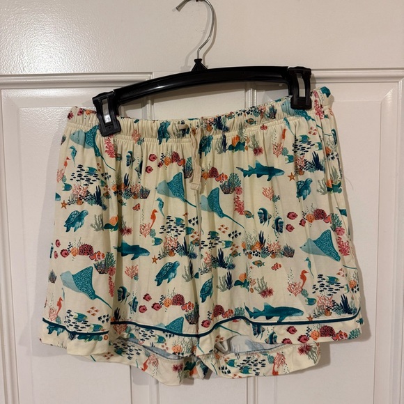 Emerson And Friends Pants - Colorful Ocean Print Women's PJ Shorts